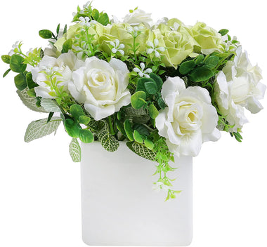 Decorative Artificial Ivory Rose Floral