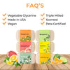6 Pc Citrus Bar Soap Collection. Vegan Body Soap. Organic Ingredients