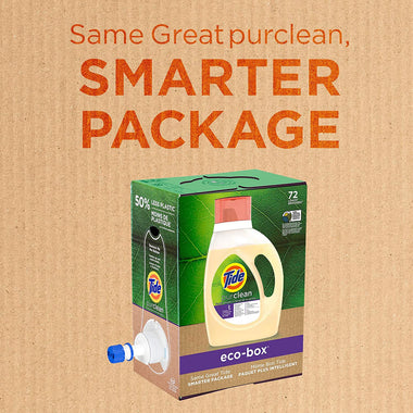 Tide Purclean Plant-based Liquid Laundry Detergent eco-box