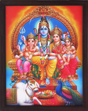 Shiva with his Whole Family Sitting Frame