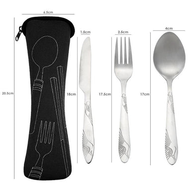 Stainless Steel Cutlery Set Portable Spoon Fork Knife
