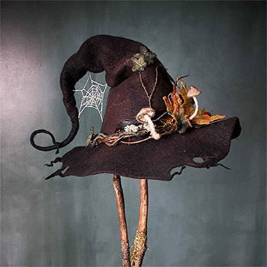 Halloween Witch Party Felt Witch Hat Costume Headgear Devil Cap