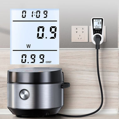 AC EU BR Digital LCD Power Meter Wattmeter Socket Wattage Monitor