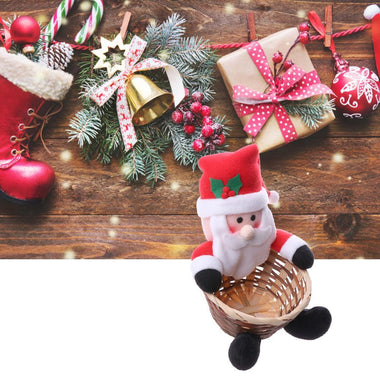 Christmas Candy Storage Basket Decoration Santa Claus