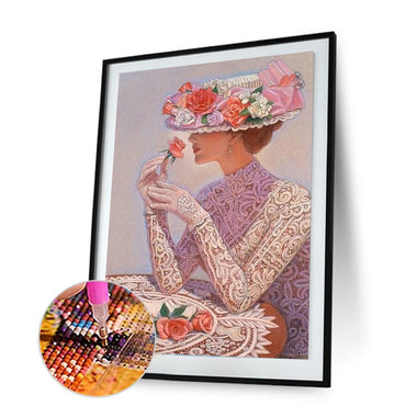 5D DIY Special Shaped Diamond Painting Lady Home Decoration Craft Gift