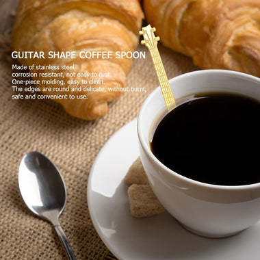 Stainless Steel Guitar Shaped Love Coffee Spoon Teaspoon Coffee