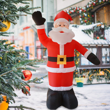 Christmas Inflatable Model Santa Waving Hand for Garden Lawn Party