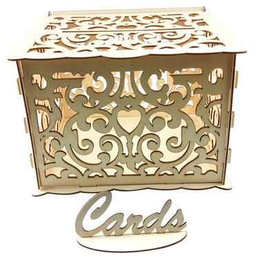 Creative DIY Hollow Wooden Greeting Card Box
