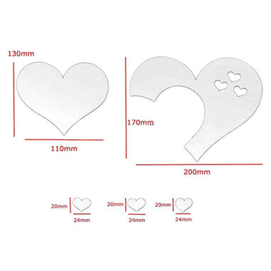20x17cm Creative 3D Heart-shaped Acrylic Wall Stickers