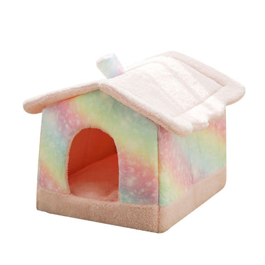 Foldable Dog House Kennel Bed Mat Pet House