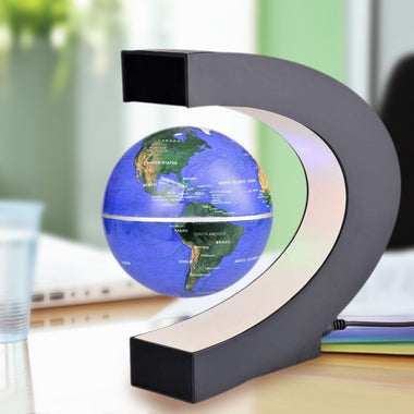 C Shape LED World Map Floating Globe Antigravity Magnetive Ball