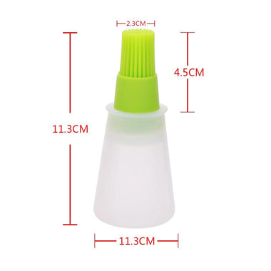 Silicone BBQ Grill Oil Bottle With Brushes