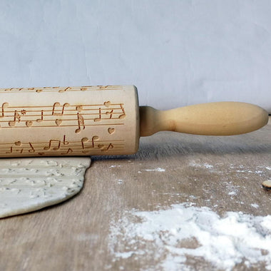Easter Day Embossing Wood Rolling Pin