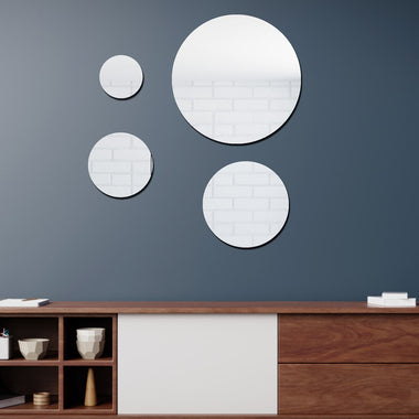 Round 3D Mirror Wall Sticker Living Room Art Home Decor