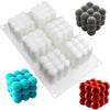 6 Cavities Silicone Candle Mould 3D Cube