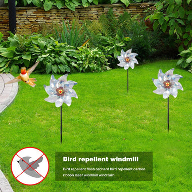 8 Leaves Bird Repeller Windmill Spinner DIY Birds