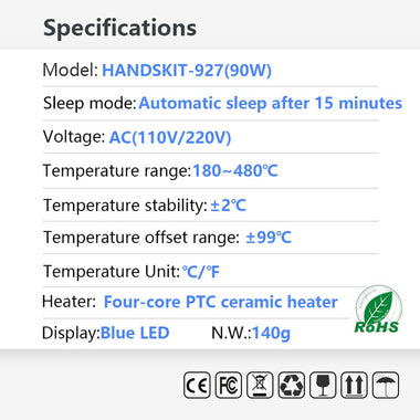 90W LED Digital Display Electric Solder Iron Adjustable Temperature