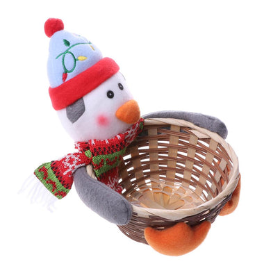 Christmas Candy Storage Basket Decoration Santa Claus