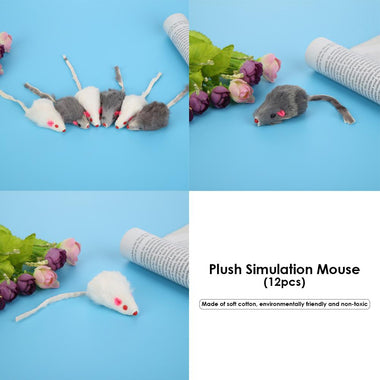 Cat Toy Mouse Mixed Loaded Black White Mouse Toys