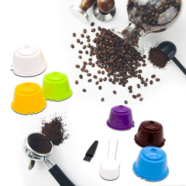 6pcs Refillable Coffee Capsules Reusable Capsules