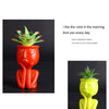 Humanoid Bonsai Resin Pot Desktop Succulent Head Vase