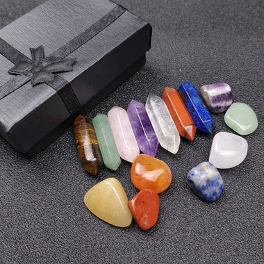 Chakela Healing Gemstones Hexagonal Crystal Chakra Stone Set