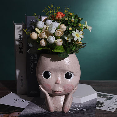 2021 New Nordic Creative Resin Human Head Vase