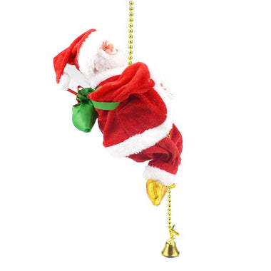 Christmas Electric Santa Claus Climbing Beads Dolls