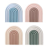 Nordic style Silicone Removable Rainbow Coasters