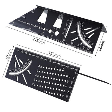 Black Aluminum/Plastic Scriber Dovetail Marking Template Vertical Angle