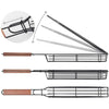 BBQ Grill Mesh Grilling Basket Wooden Handle Tool