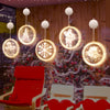 Christmas Decorations LED Light Window 3D Santa Claus Christmas Tree