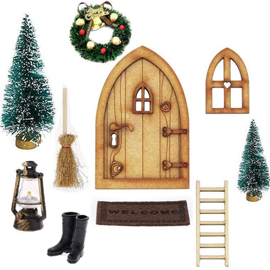 Dollhouse Christmas Tree Kit DIY Garland Wall Hanging Ornaments