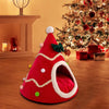 Christmas Dog Cat Kennel Bed Warm Pet Basket