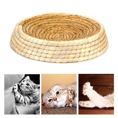Pet Bed for Cats Woven Rattan Pet Cat