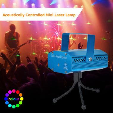 Portable Mini LED R&amp;G Laser Projector Wedding Light EU Plug