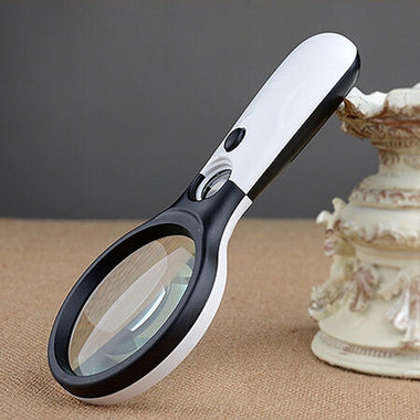 Handheld 45X Illuminated Magnifier Microscope Magnifying Glass