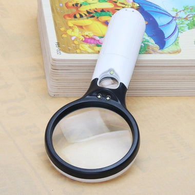 Handheld 45X Illuminated Magnifier Microscope Magnifying Glass