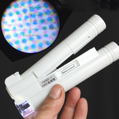 Handheld Mini Magnifying Glass 100X Pocket Microscope