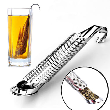 Tobacco Pipe Shape Stainless Steel Tea Strainer