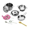 Mini Dolls House Accessories 12pcs Kitchen Stainless Steel