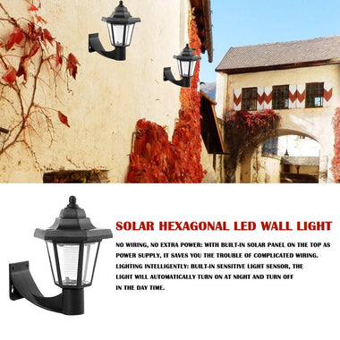 Vintage Solar LED Wall Lamp Waterproof Outdoor Solar Lights