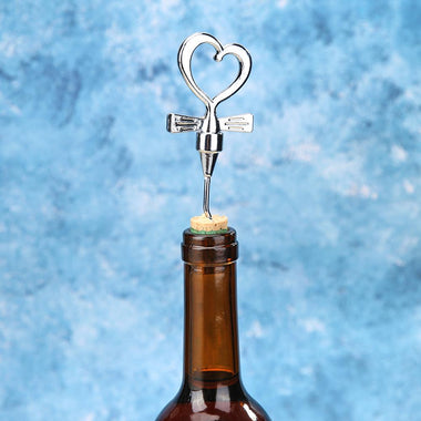 Love Heart Corkscrew Wine Bottle Opener Stopper Set Wedding Gifts