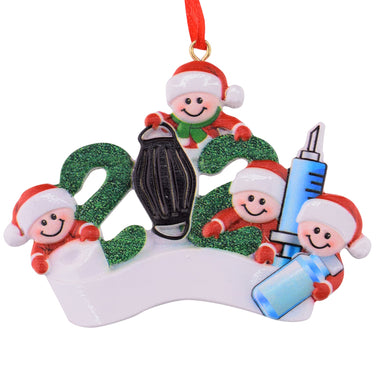 Santa Vaccine Pendant-Resin Painted Santa