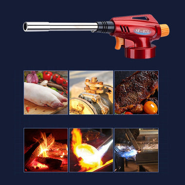 Portable Adjustable Flame Gas Torch Lighter Stainless Steel