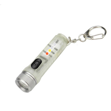 Mini Keychain Pocket Torch with Buckle USB Rechargeable EDC LED Light