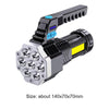 7LED COB Portable Flashlight USB Rechargeable Camping Torch