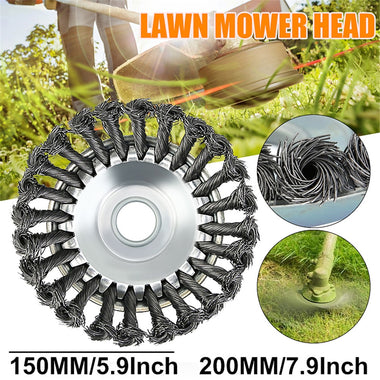 6/8 inch Grass Trimmer Head Steel Wire Wheel Disc