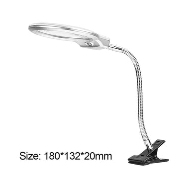 Magnifier Clip-on Lighted Table Desk LED Clamp Lamps