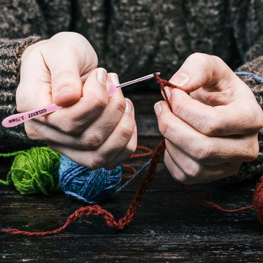 8pcs ABS Handle Knitting Needles Aluminum Crochet Hooks Set